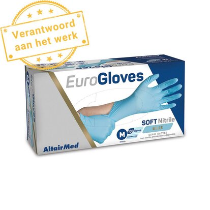 Eurogloves Soft-Nitrile onderzoekshandschoen poedervrij latexvrij